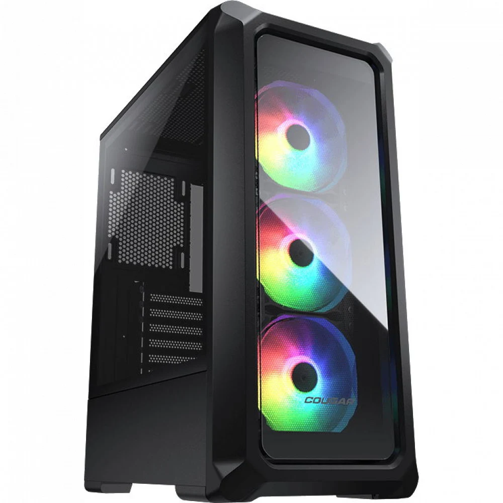 Компьютерный корпус, Cougar, Archon 2 RGB-Black , ATX/Micro ATX/Mini ITX, USB 2*3.0/2*2.0, HD-Audio+Mic, Кулер 3*12см ARGB, Высота процессорного кулера до 170 мм, Длина VGA до 315мм, 2*3.5"/2*2.5",