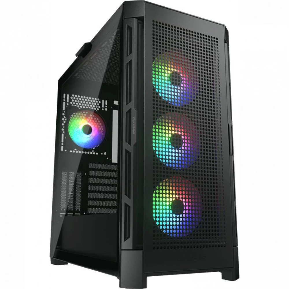 Компьютерный корпус, Cougar, Duoface Pro RGB CGR-5AD1B-RGB, CEB/ATX/Micro ATX/Mini ITX, USB 1*Type C/2*3.0/1*2.0, HD-Audio+Mic, Кулер 3*12см ARGB/1*12см ARGB, Высота процессорного кулера до 190 мм,