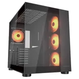 Корпус Cougar FV150 RGB, ATX, Black, 2x3.5"/2x2.5" HDD, 2xUSB3.0, 1xUSB-С, Mic+Audio