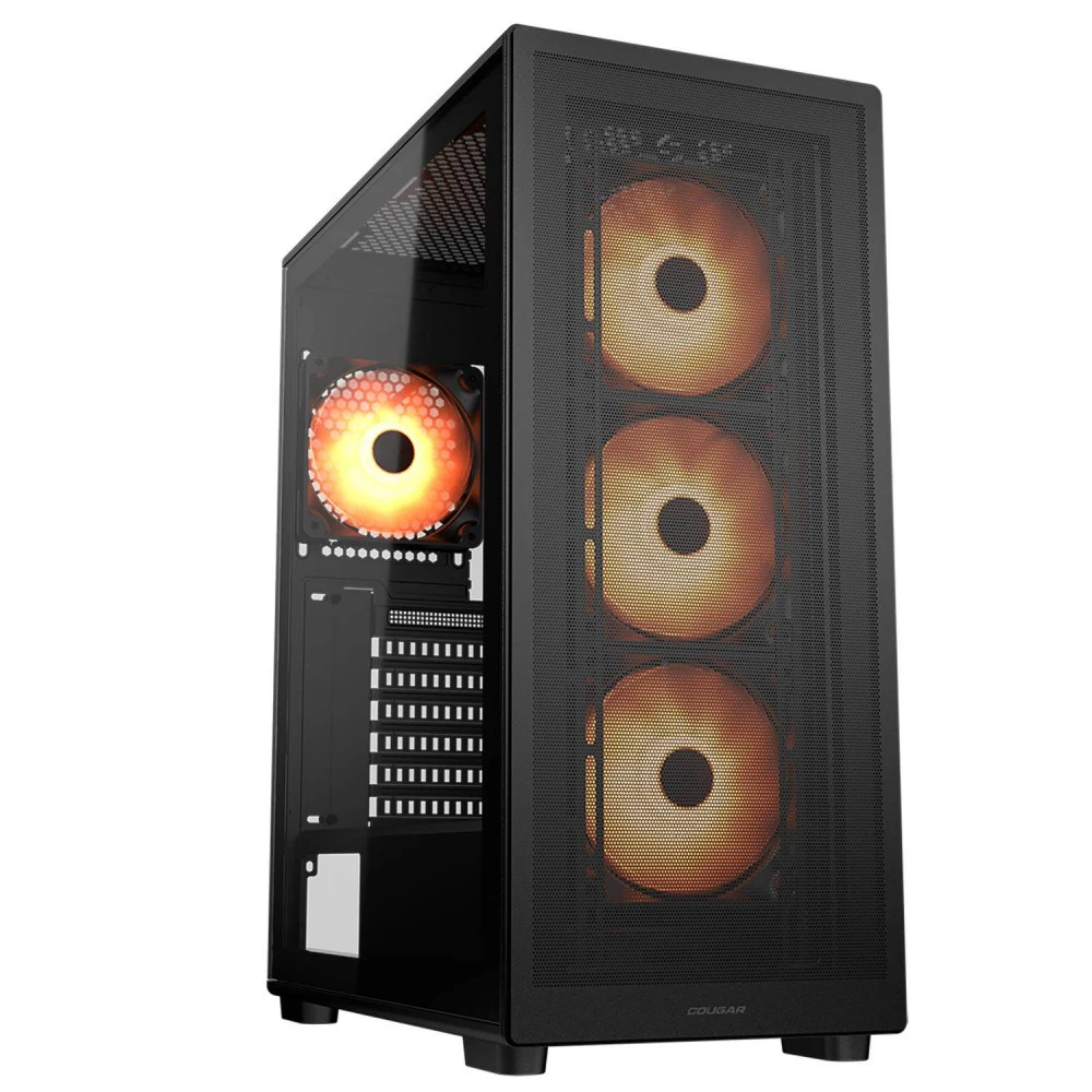 Компьютерный корпус, Cougar, MX220 RGB, ATX/Micro ATX/Mini ITX, USB 1*Type C/2*3.0, 4 Pole Headset Audio Jack, RGB Button, Кулер 4*12см ARGB, Высота процессорного кулера до 160 мм, Длина VGA до 340м
