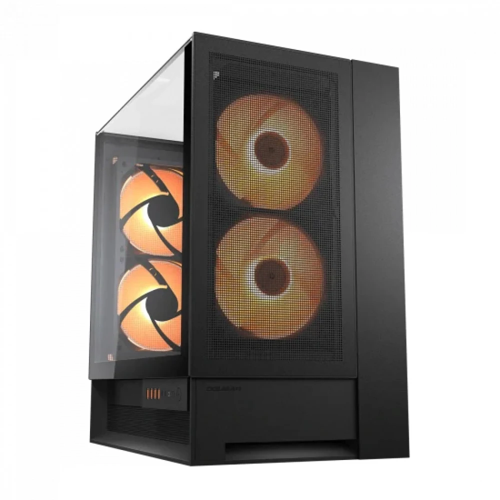 Корпус Cougar OmnyX, Midi Tower, ATX, Black, 2x3.5"/2x2.5" HDD, 4xUSB3.0, 2xUSB-C