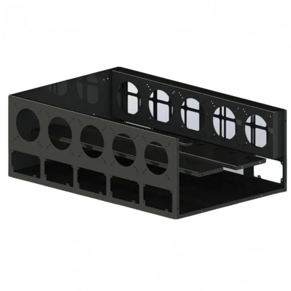 Корпус продувной Cryptone-21/10 (8-13 GPU) 845х570х300, 6 мест под блок ATX, 10 fan 120/140/150mm