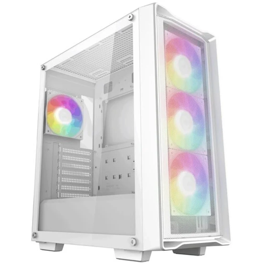 Компьютерный корпус, Deepcool, CC560 MESH V2 WH R-CC560-WHAMA4-G-2, ATX/Micro ATX/Mini-ITX, USB 3.0*2, HD-Audio, 4*120mm ARGB, Высота процессорного кулера до 165мм, Длина VGA до 370мм, 2*3.5"/2+1*2.