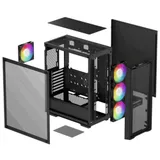 Корпус Deepcool CC560 MESH V2 черный без БП ATX 8x120mm 5x140mm 1xUSB2.0 audio bott PSU