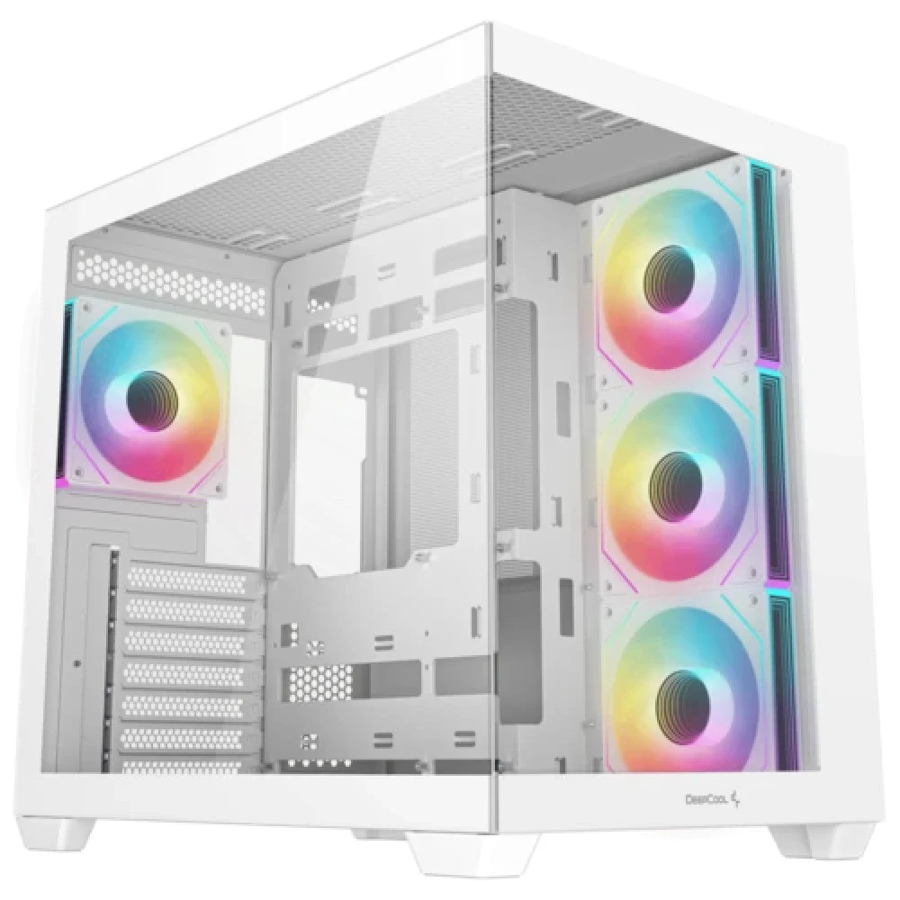 Компьютерный корпус, Deepcool, CG530 4F WH R-CG530-WHADA4-G-1, ATX/Micro ATX/Mini-ITX, USB 3.1*1/3.0*2, Audio+Mic, 4*120mm ARGB, Высота процессорного кулера до 160мм, Длина VGA до 410мм, 2*3.5"/2+1*