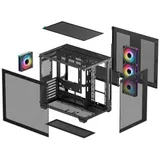 Корпус Deepcool CG530 4F черный без БП ATX 6x120mm 4x140mm 1xUSB3.0 audio bott PSU