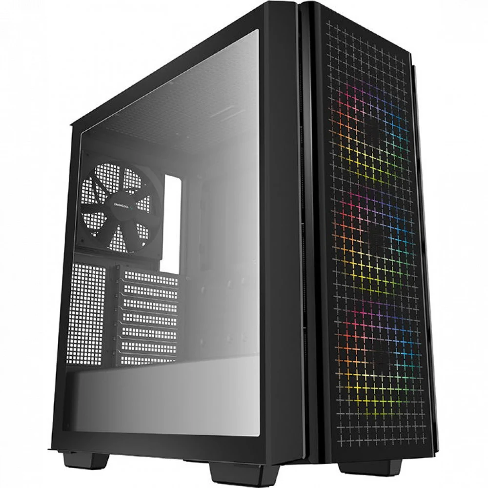 Компьютерный корпус, Deepcool, CG540 R-CL500-BKNMA1N-G-1, E-ATX/ATX/Micro ATX, USB 3.0*2, 3*120mm ARGB/1*140mm, HD-Audio+Mic, Высота процессорного кулера до 175мм, Длина VGA до 380мм, 2*3.5"/2*2.5",