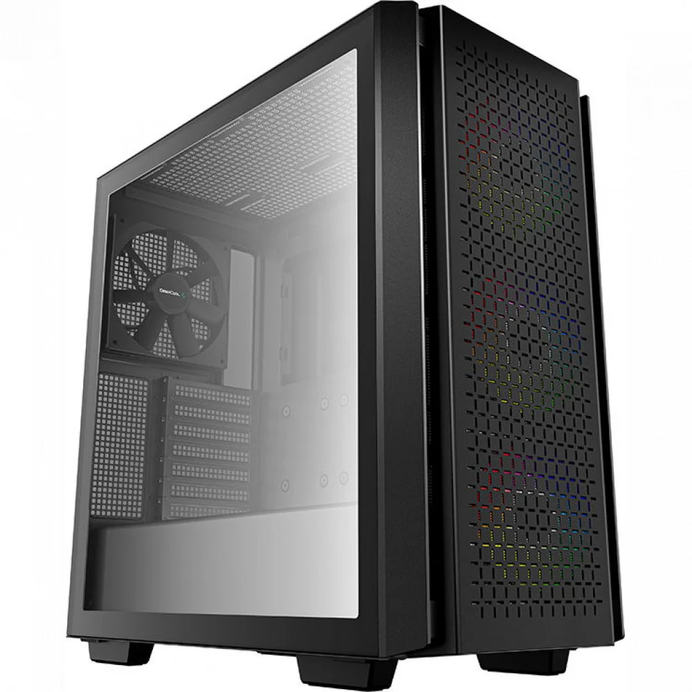 Компьютерный корпус, Deepcool, CG560 R-CG560-BKAAE4-G-1, E-ATX/ATX/Micro ATX, USB 3.0*2, 3*120mm ARGB/1*140mm, HD-Audio+Mic, Высота процессорного кулера до 175мм, Длина VGA до 380мм, 2*3.5"/2*2.5",
