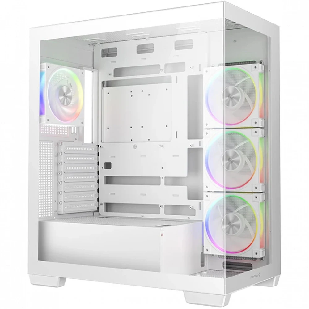 Компьютерный корпус, Deepcool, CG580 4F V2 WH R-CG580-WHADA4-G-2, ATX/Micro ATX/Mini-ITX, USB 3.1*1/3.0*2, HD-Audio, 4*120мм ARGB, Высота процессорного кулера до 176мм, Длина VGA до 410мм (до 262 мм