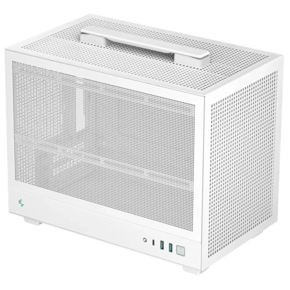 Компьютерный корпус, Deepcool, CH160 MESH WH R-CH160-WHNMI0-G-1, Mini-ITX, Type-C*1/3.0*2, HD-Audio, Высота процессорного кулера до 172мм, Длина VGA до 305мм (до 230мм при блоке АТХ), 1*3.5" или 1*2