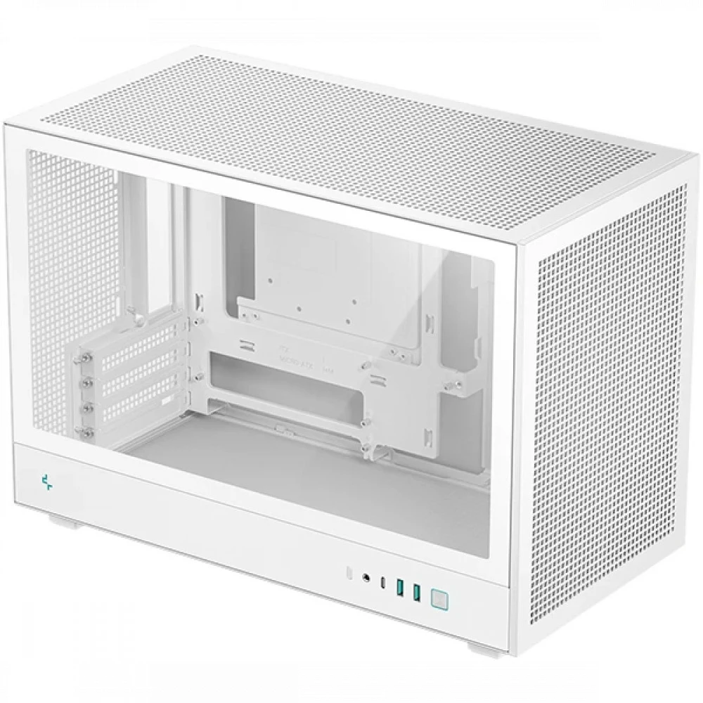 Компьютерный корпус, Deepcool, CH260 WH R-CH260-WHNGM0-G-1, Micro ATX/Mini-ITX, Type C*1/USB 3.0*2, HD-Audio+Mic, Высота процессорного кулера до 174мм, Длина VGA до 388/413мм, 1*3.5"/1*2.5", Сталь 0