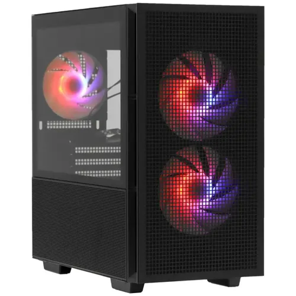 Компьютерный корпус, Deepcool, CH360 R-CH360-BKAPE3-G-1, Micro ATX/Mini-ITX, Type-C*1/3.0*1, HD-Audio+Mic, Кулер 2*140/1*120мм ARGB, Высота процессорного кулера до 165мм, Длина VGA до 320мм, 2*3.5"/