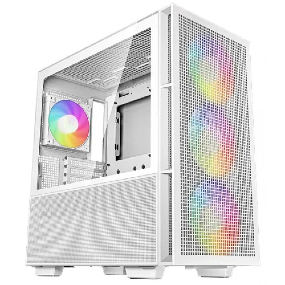 Корпус Deepcool CH560 WH без БП, боковое окно (закаленное стекло), 3x140мм ARGB вентилятор спереди и 1x120мм ARGB вентилятор сзади, белый, ATX (R-CH560-WHAPE4-G-1)