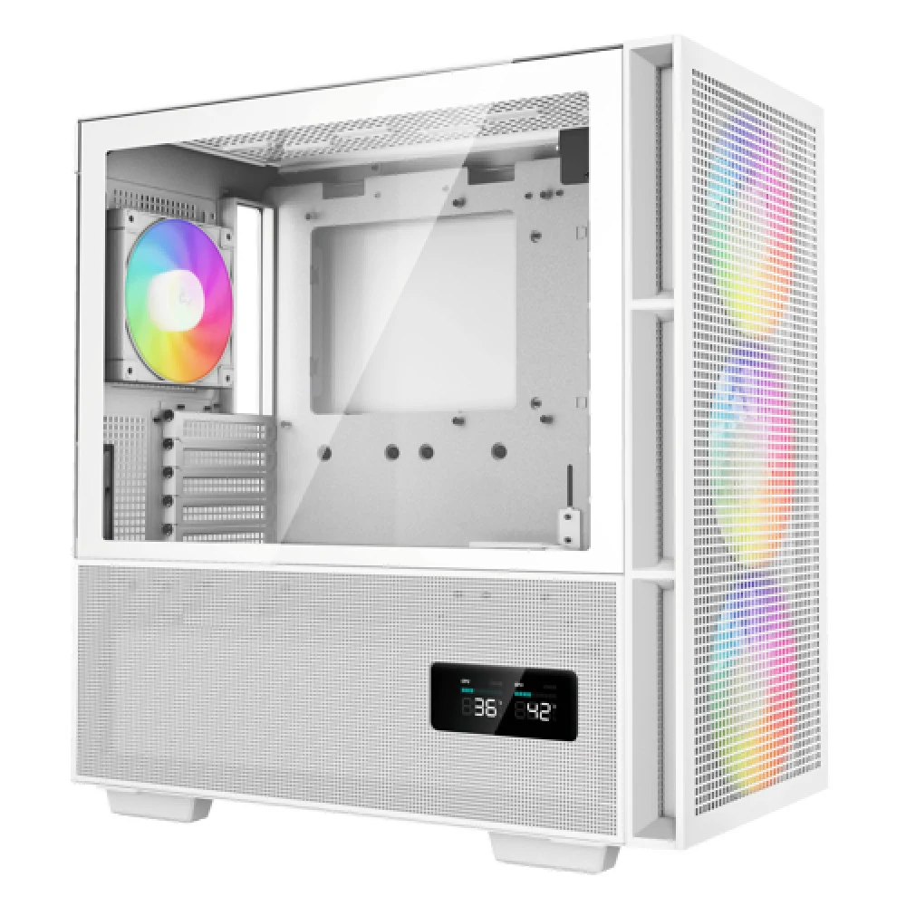 Компьютерный корпус, Deepcool, CH560 DIGITAL WH R-CH560-WHAPE4D-G-1, E-ATX/ATX/Micro ATX/Mini-ITX, USB 3.1*1/3.0*1, HD-Audio+Mic, Кулер 3*140см/120 ARGB, Высота процессорного кулера до 175мм, Длина