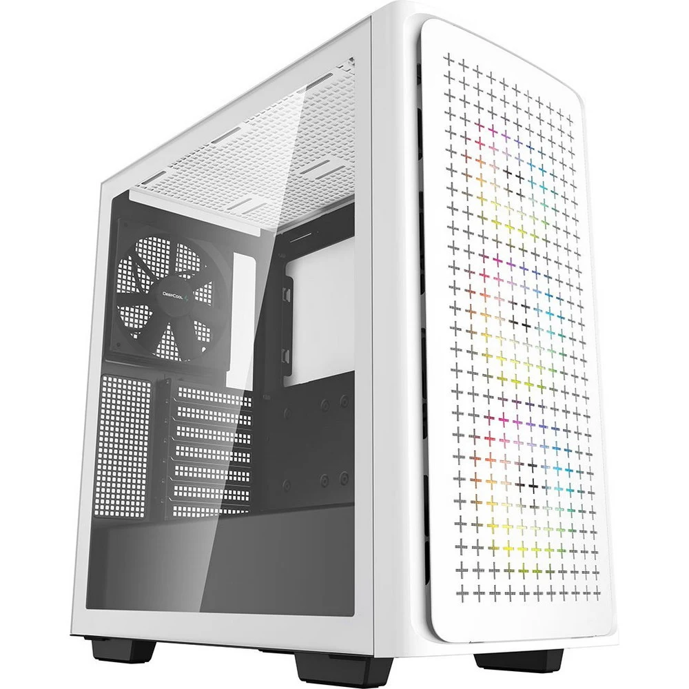 Компьютерный корпус, Deepcool, CK560 WH R-CK560-WHAAE4-G-1, E-ATX/ATX/Micro ATX, USB 3.0*2/3.1*1, HD-Audio+Mic, 3*120mm ARGB/1*140mm, Высота процессорного кулера до 175мм, Длина VGA до 380мм, 2*3.5"