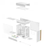 Компьютерный корпус, Deepcool, CL660, R-CL660-WHNNA0-G-1, ATX/Micro ATX, USB Type-C/ 3.0*2, HD-Audio+Mic, Кулер 2*120мм ARGB, Высота процессорного кулера до 175мм, Длина VGA до 413/388мм, 2+1*3.5"/1