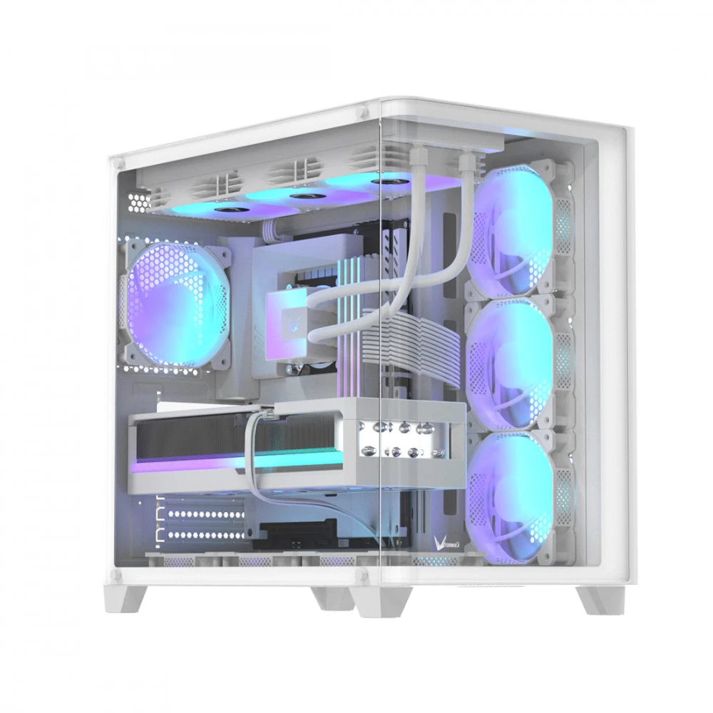 Компьютерный корпус, Formula V, Crystal U2 Floe White, ATX/micro ATX/mini-ITX, USB Type C/3.0/2.0, HD-Audio, Кулер 4*120мм Floe ARPW, Высота процессорного кулера до 160мм, Длина VGA до 410мм, 2*3.5"
