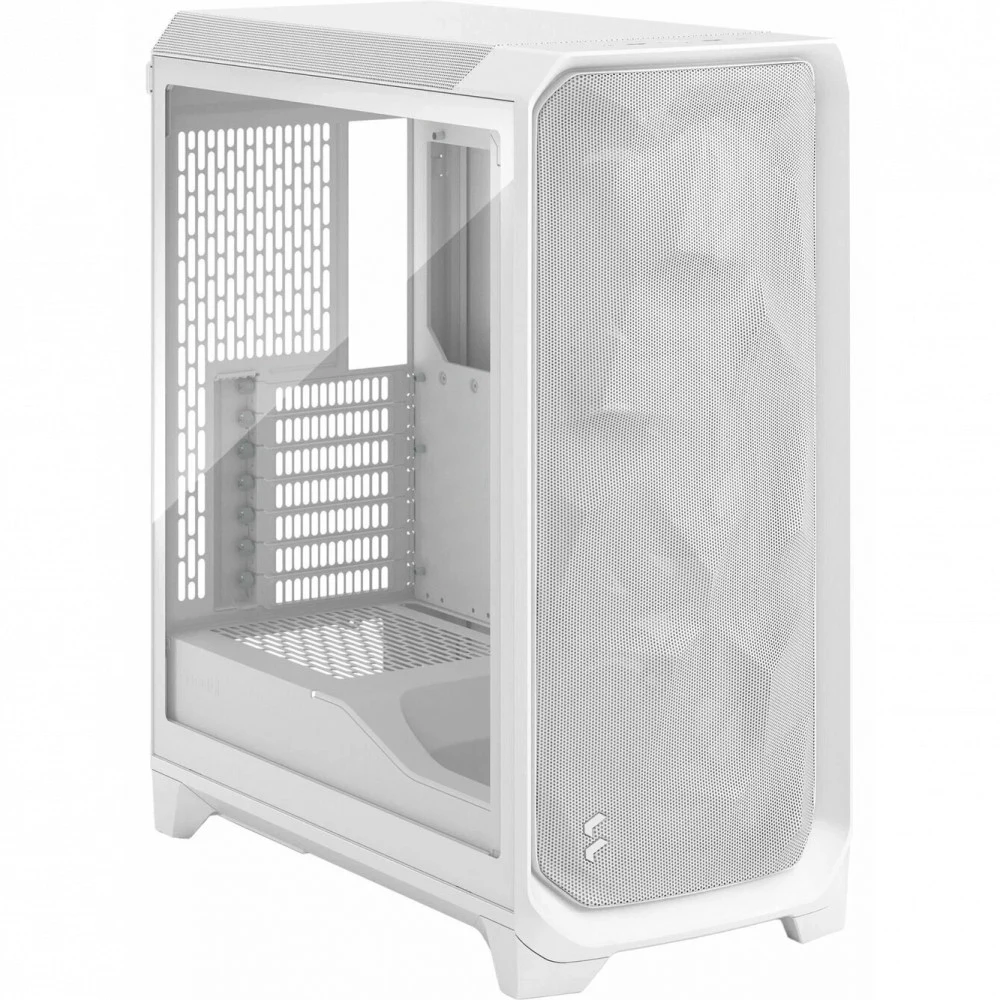 Корпус ПК без блока питания/ Case Fractal Design Meshify 3 TG Clear Tint, Midi-Tower, 3x140mm, 2xUSB-A 3.2 + 1xUSB 3.2 Type-C E-ATX, ATX, mATX, mITX, White