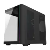 Кейс M580-BP, Panoramic ATX Mid Tower, ATX(BTF), M-ATX, Mini-ITX, USB3.0 x 2, Type-C, Curved Glass, Black