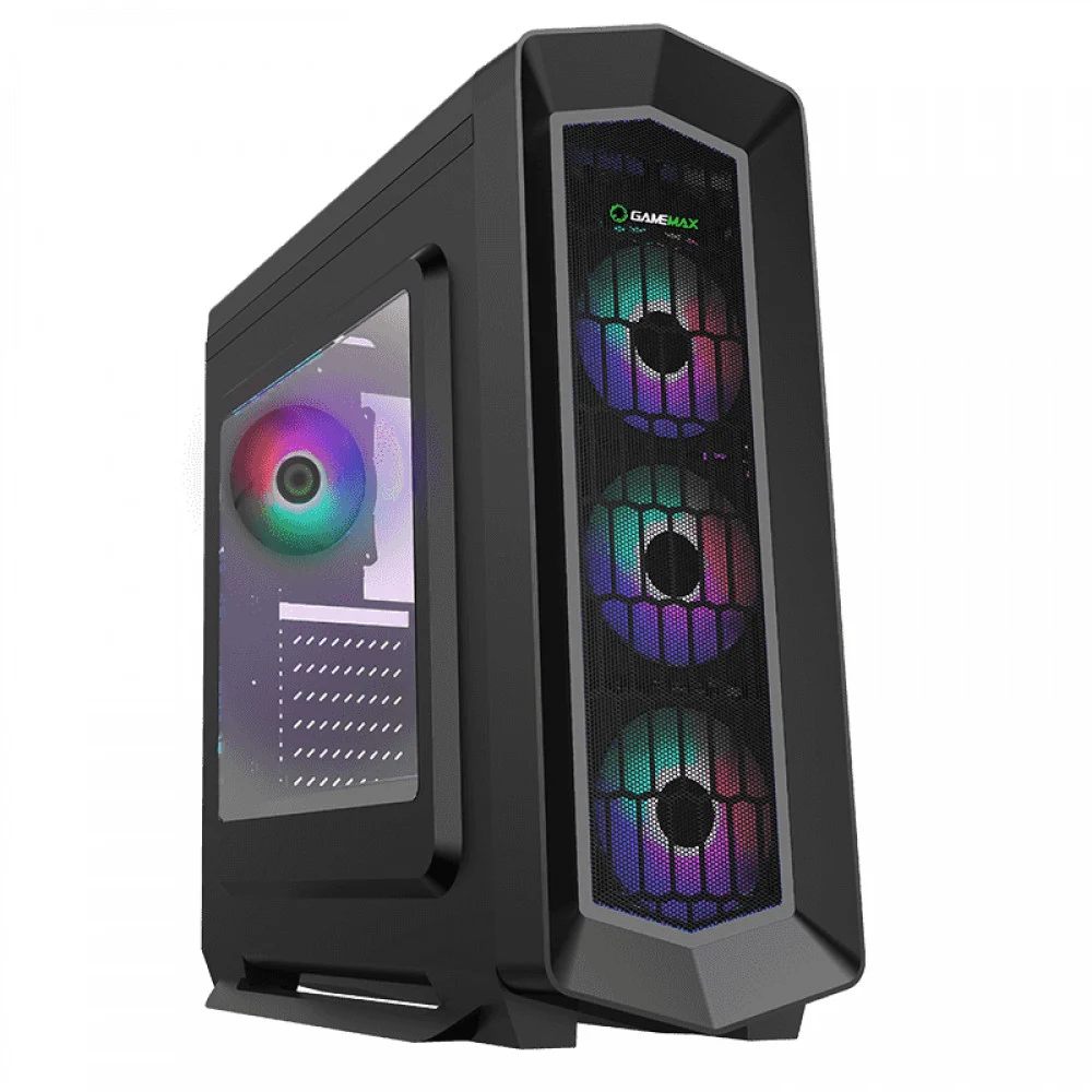 Компьютерный корпус, Gamemax, Asgard G516-FRGB, 12951600012, ATX/m-ATX/Mini ITX, 1xUSB3.0+2xUSB2.0, HD-Audio, Высота процессорного кулера 160, Длина VGA 360, 2*3.5/2*2.5, Без Б/П, Чёрный