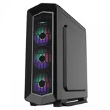 Компьютерный корпус, Gamemax, Asgard G516-FRGB, 12951600012, ATX/m-ATX/Mini ITX, 1xUSB3.0+2xUSB2.0, HD-Audio, Высота процессорного кулера 160, Длина VGA 360, 2*3.5/2*2.5, Без Б/П, Чёрный