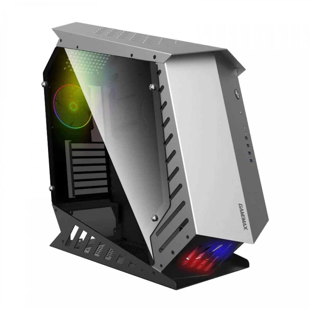 Компьютерный корпус, Gamemax, Autobot-II, 12000000102, Full Tower, E-ATX/ATX/mATX/ITX, USB 3.0*2, HD-Audio, Кулер 2*12см ARGB, Высота процессорного кулера 165мм, Длина VGA 330мм, Количество отсеков