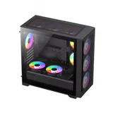 Компьютерный корпус, Gamemax, Defender MB, 9101-0600R0014, M-ATX, USB2.0*2/ USB3.1*1/ HD-Audio, Кулер 4*120мм ARGB, Высота процессорного кулера 165мм, Длина VGA 410мм, Количество отсеков 2*3,5" / 3*