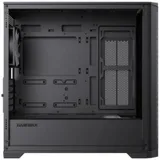 Компьютерный корпус mATX, без блока питания/ Gamemax Destroyer TGB mATX case, black, w/o psu, w/1xUSB3.0+2xUSB2.0, Combo Audio, w/3x12cm ARGB front fan (1xFN-12A-M6I, 2xFN-12A-S6I), w/1x12cm ARGB re