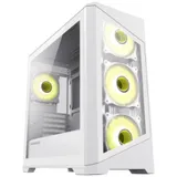 Компьютерный корпус mATX, без блока питания/ Gamemax Destroyer TGW mATX case, white, w/o psu, w/1xUSB3.0+2xUSB2.0, Combo Audio, w/3x12cm ARGB front fan (1xFN-12A-M6I-W, 2xFN-12A-S6I-W), w/1x12cm ARG