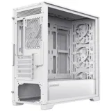 Компьютерный корпус mATX, без блока питания/ Gamemax Destroyer TGW mATX case, white, w/o psu, w/1xUSB3.0+2xUSB2.0, Combo Audio, w/3x12cm ARGB front fan (1xFN-12A-M6I-W, 2xFN-12A-S6I-W), w/1x12cm ARG