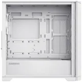 Компьютерный корпус mATX, без блока питания/ Gamemax Destroyer TGW mATX case, white, w/o psu, w/1xUSB3.0+2xUSB2.0, Combo Audio, w/3x12cm ARGB front fan (1xFN-12A-M6I-W, 2xFN-12A-S6I-W), w/1x12cm ARG