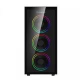 Компьютерный корпус, Gamemax, Darco XD,12360300005, ATX/M-ATX/E-ATX, USB3.0*1+1xUSB2.0, HD-Audio, Высота процессорного кулера 170, Длина VGA 330, 2*3.5/ 2*2.5, 421x210x460, Без Б/П, Чёрный