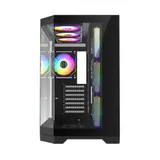 Компьютерный корпус, Gamemax, Hype-A BK, 14100902944, Mid-Tower, ATX/ M-ATX/ M-ITX, USB3.0*1/ USB2.0*2/ HD-Audio, Кулер ARGB 4*12см, Высота процессорного кулера 157мм, Длина VGA 400мм, Количество от