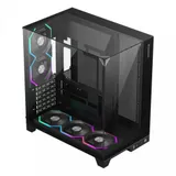 Компьютерный корпус, Gamemax, Infinity Pro BK, 14100903090, Mid Tower, ATX/m-ATX/ITX, USB 3.0*1/ Type-C*1/ HD Audio, 5*120мм ARGB вентиляторы, Высота процессорного кулера 160мм, Длина VGA 400мм, Кол
