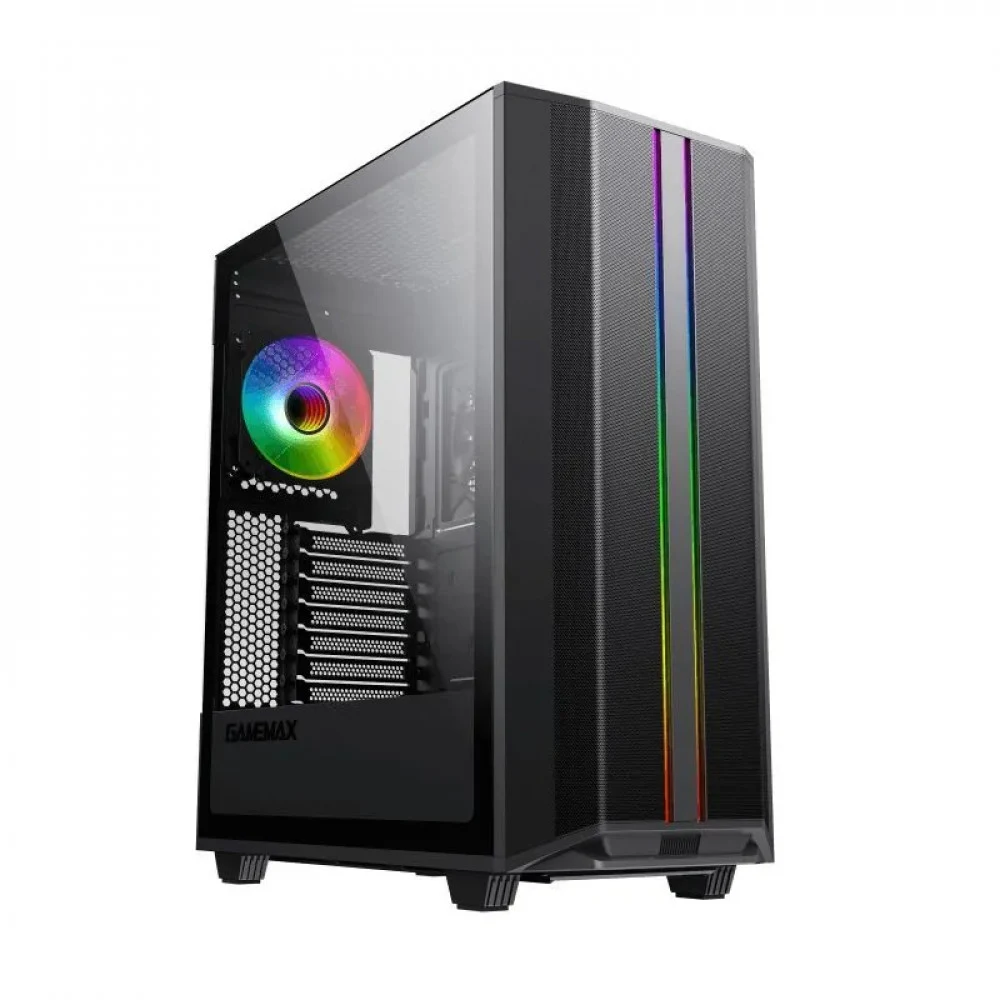 Корпус ПК без БП GameMax Precision Black &lt MATX, 1x120FAN, 1x140COC&gt