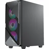 Компьютерный корпус, Gamemax, Revolt, 12360600005, Midi Tower, E-ATX/ATX/m-ATX/, USB3.0*1/ USB2.0*1, HD-Audio, Кулер 4*12см ARGB, Высота процессорного кулера 170мм, Длина VGA 340мм, Количество отсек