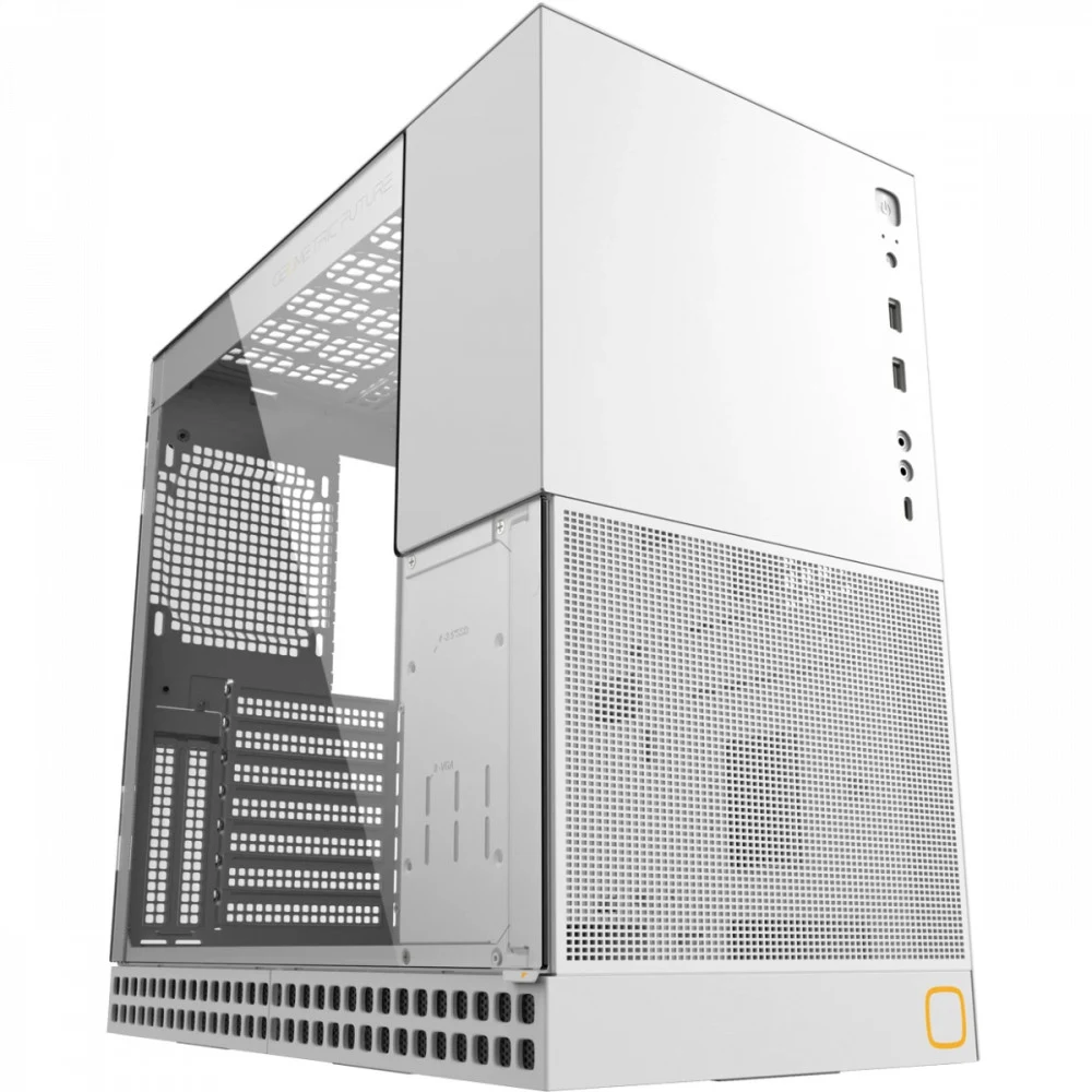 Корпус ПК без блока питания/ Case Geometric Future Model 4 King Arthur, Midi-Tower, TG, no fans, 2xUSB-A 3.0, 1xUSB 3.2 Type-C, E-ATX, ATX, mATX, mITX White