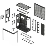Компьютерный корпус, HAVN, HS 420 BK (HVN-CA-HS420-06), E-ATX/ATX/Micro ATX, USB 1*Type C/2*3.2, HD-Audio, Высота процессорного кулера до 185 мм, Длина VGA до 480мм, 5*3.5"/5*2.5", Толщина 0,8мм, 54