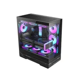 Компьютерный корпус, Huntkey, GX760A Fortune, ATX/Micro ATX, USB 1*3.0/2*2.0, HD-Audio, Кулер 4*12см ARGB, Высота процессорного кулера до 160 мм, Длина VGA до 400мм, 1*3.5"/2.5", Слот 7, Толщина 0,6