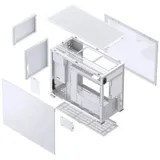 Компьютерный корпус, Jonsbo, D31 MESH White, Mini-Tower, M-ATX/DTX/ITX, Type-C*1/USB3.0*1, Audio+Mic, Высота процессорного кулера до 168 мм, Длина VGA до 400 мм, 2*2.5"/1*3,5", Сталь, Пластик, Закал