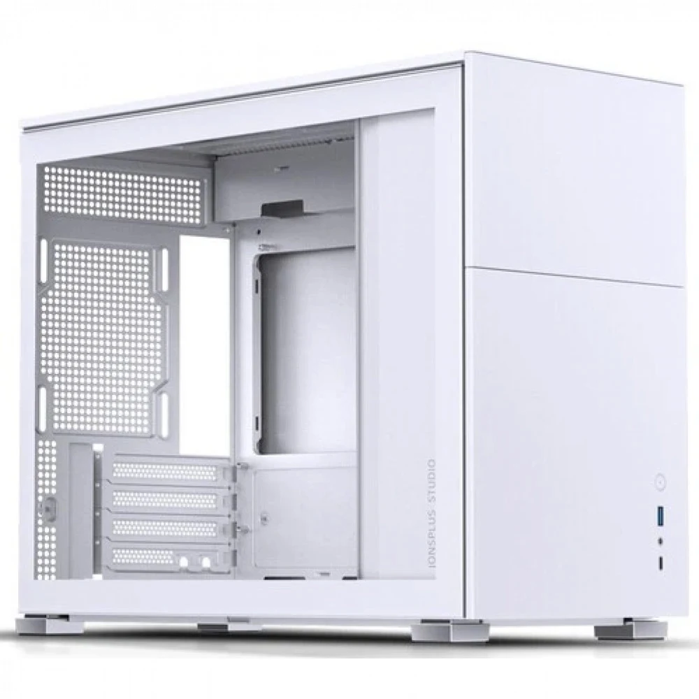 Компьютерный корпус, Jonsbo, D31 STD White, Mini-Tower, ITX/DTX/M-ATX, Type-C*1/USB3.0*1, Audio+Mic, Высота процессорного кулера до 168 мм, Длина VGA до 400 мм, 1*3.5"/2*2.5", Сталь, Пластик, Закале