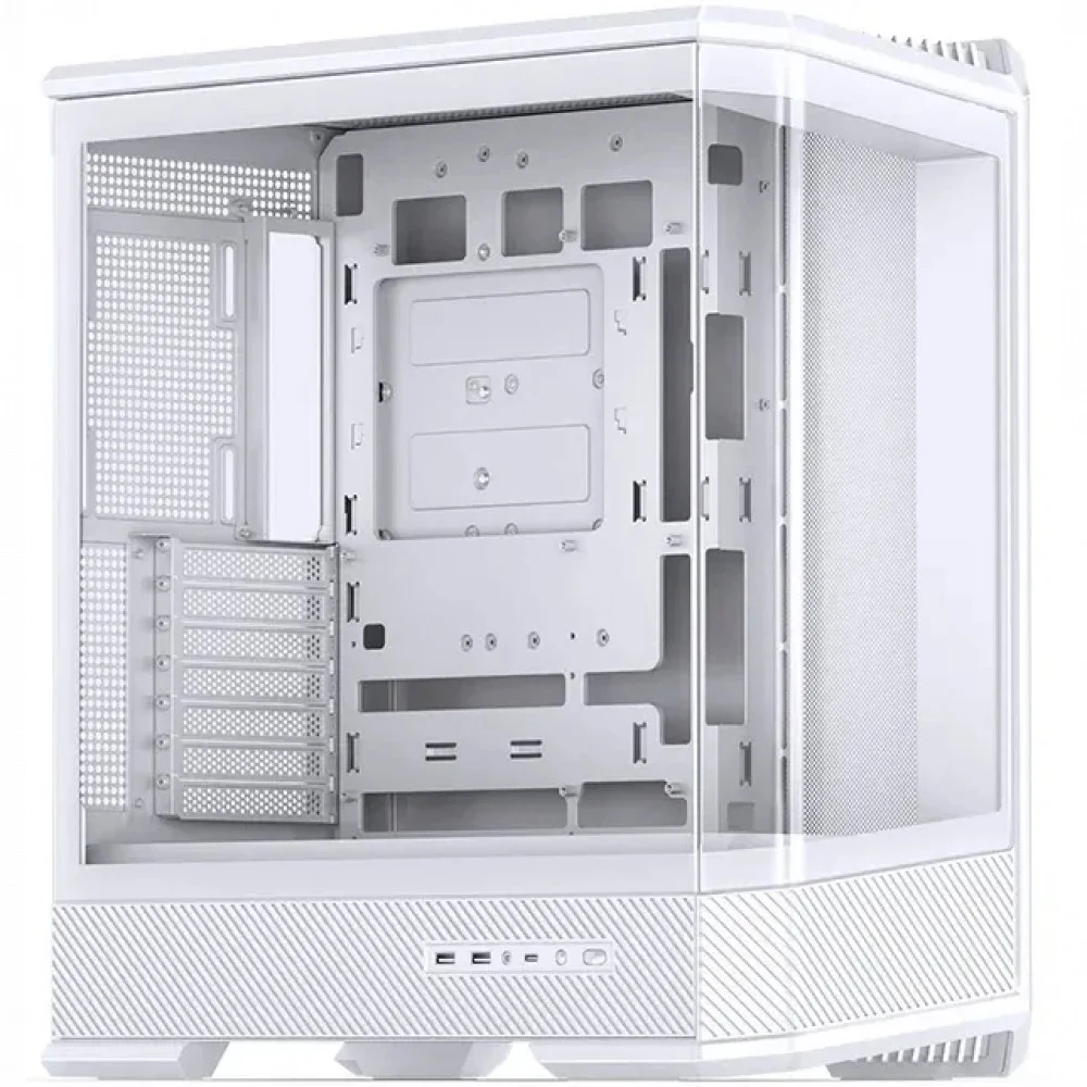 Компьютерный корпус, Jonsbo, D400 White, Mid-Tower, ATX/M-ATX/m-ITX, Type-C*1/USB3.0*2, Audio+Mic, Высота процессорного кулера до 169 мм, Длина VGA до 450 мм, 2*2.5"/1*3,5", Сталь, Пластик, Закаленн