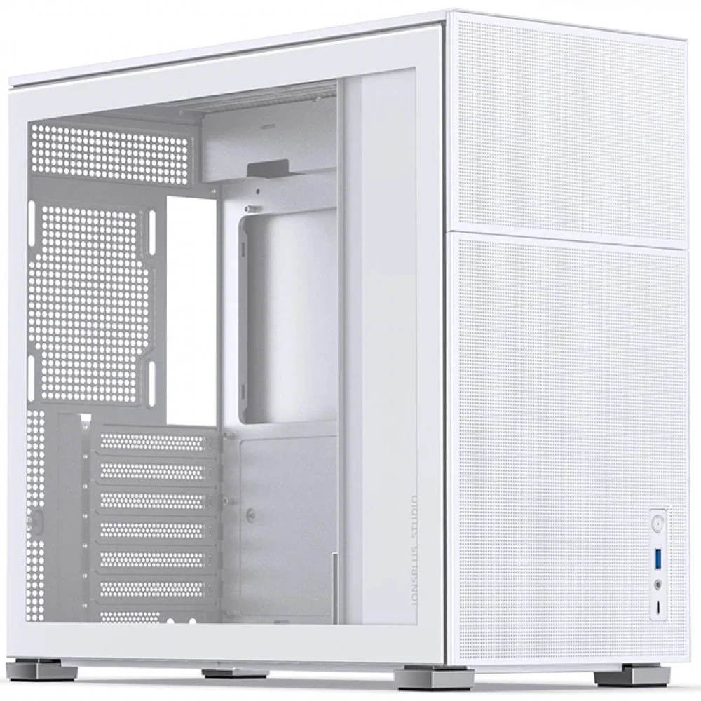 Компьютерный корпус, Jonsbo, D41 MESH White, Mid-Tower, ATX/M-ATX, Type-C*1/USB3.0*1, Audio+Mic, Высота процессорного кулера до 168 мм, Длина VGA до 400 мм, 3*2.5"/2*3,5", Сталь, Пластик, Закаленное
