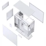 Корпус без блока питания/ Case JONSBO D41 MESH, Midi-Tower, TG, no fan, 1xUSB-A 3.2 + 1xUSB-C 3.2, ATX, mATX White