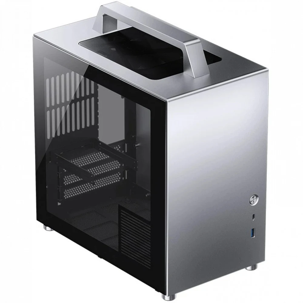 Компьютерный корпус, Jonsbo, T8 PLUS, T8 PLUS Silver, Mini-Tower, ITX, Type-C, USB 3.0*1, 1*140мм. Высота процессорного кулера до 135 мм, Длина VGA до 270 мм, 4*2,5" или 3*2,5"+120мм вентилятор ,Ста