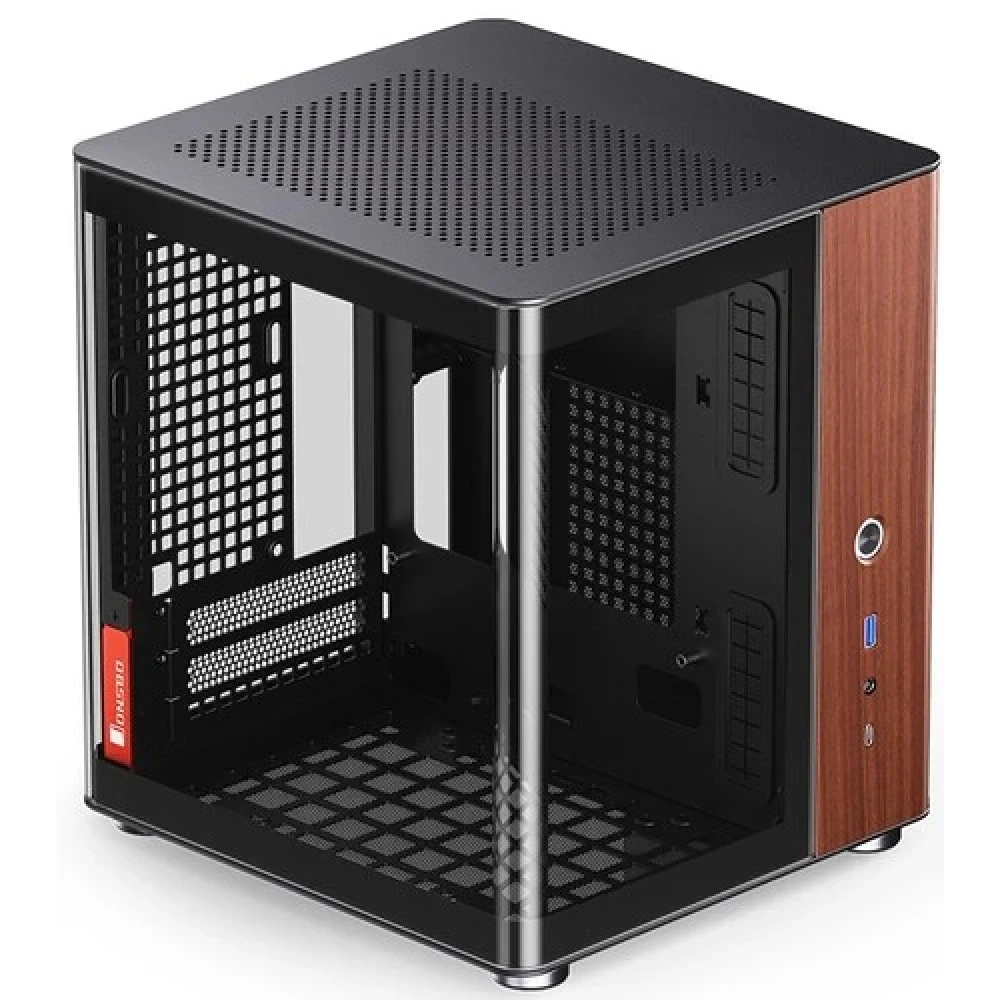 Компьютерный корпус, Jonsbo, TK-0 Black, Micro-Tower, ITX, USB3.2 Type-C*1/USB3.0*1, Audio+Mic, Высота процессорного кулера до 135мм, Длина VGA до 230мм, 1*3,5"/*2.5"*1, Сталь, Закаленное стекло, 23