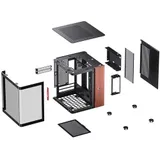 Корпус без блока питания/ Корпус JONSBO TK-0 Black ITX без БП, mini-ITX, micro-ATX, ATX, черный