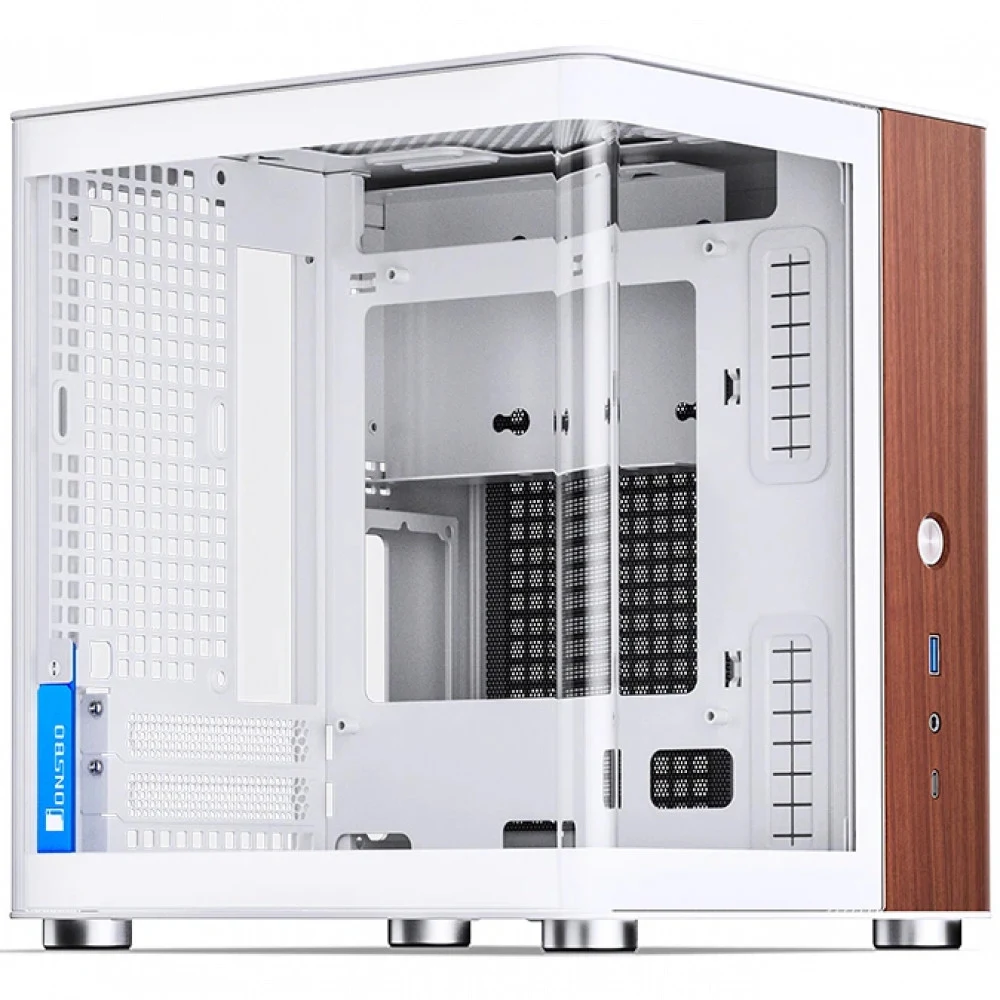 Компьютерный корпус, Jonsbo, TK-0 White, Micro-Tower, ITX, USB3.2 Type-C*1/USB3.0*1, Audio+Mic, Высота процессорного кулера до 135мм, Длина VGA до 230мм, 1*3,5" /"2.5*1, Сталь, Закаленное стекло, 23