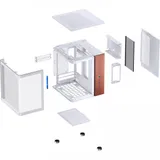 Корпус без блока питания/ Корпус JONSBO TK-0 White ITX без БП, mini-ITX, micro-ATX, ATX, белый