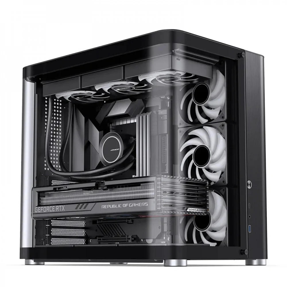 Компьютерный корпус, Jonsbo, TK-2, TK-2 , Midi-Tower, ATX/ITX/Micro ATX, USB Type-C*1/USB 3.0*1/Audio+Mic*1, Высота процессорного куллера 165мм, Длина VGA до 220мм, 1*2,5"/2*3,5", 300*408*435мм, Без
